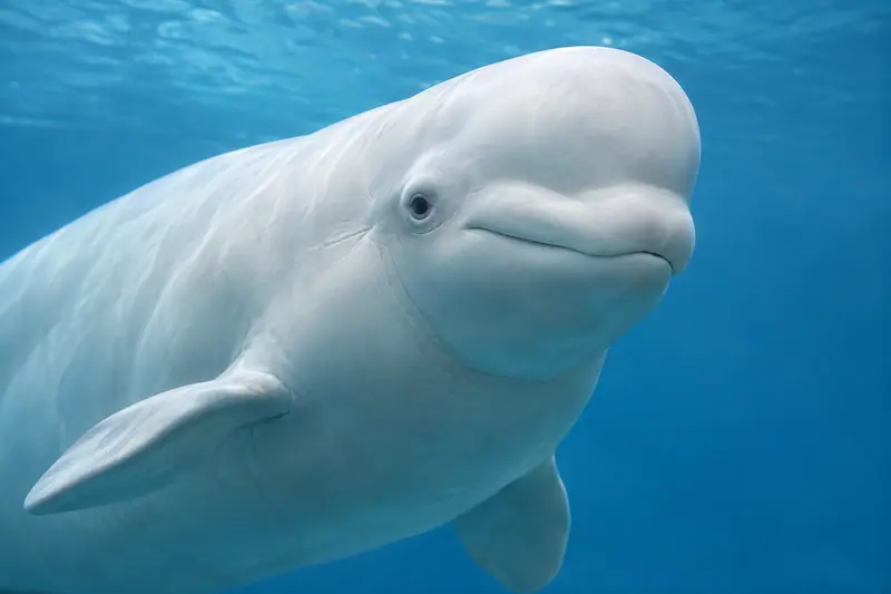 AI illustration: Beluga portrait.