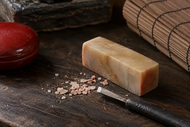 AI illustration: Seal stone carving tools.