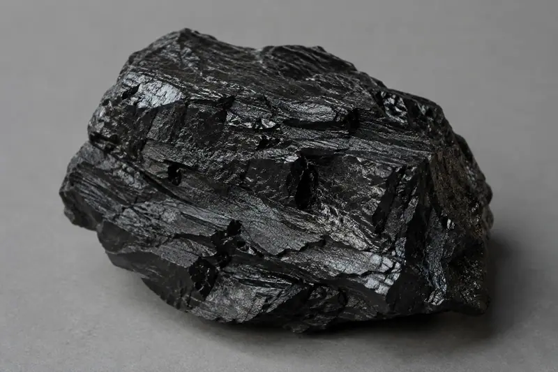 AI illustration: Coal rock fracture and lustre.