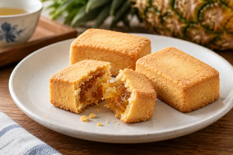 AI illustration: Taiwanese-style pineapple cakes