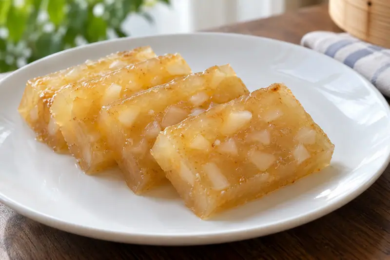 AI illustration: Water chestnut cake.