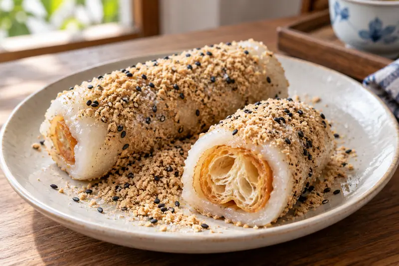 AI illustration: Sticky rice dough wrapped around a fried dough stick