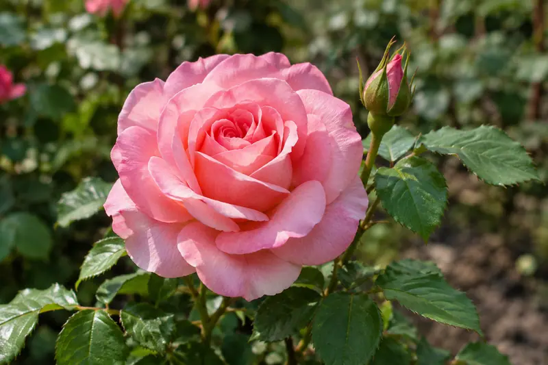 AI illustration: AI illustration: garden rose; general detail, not an actual photograph.