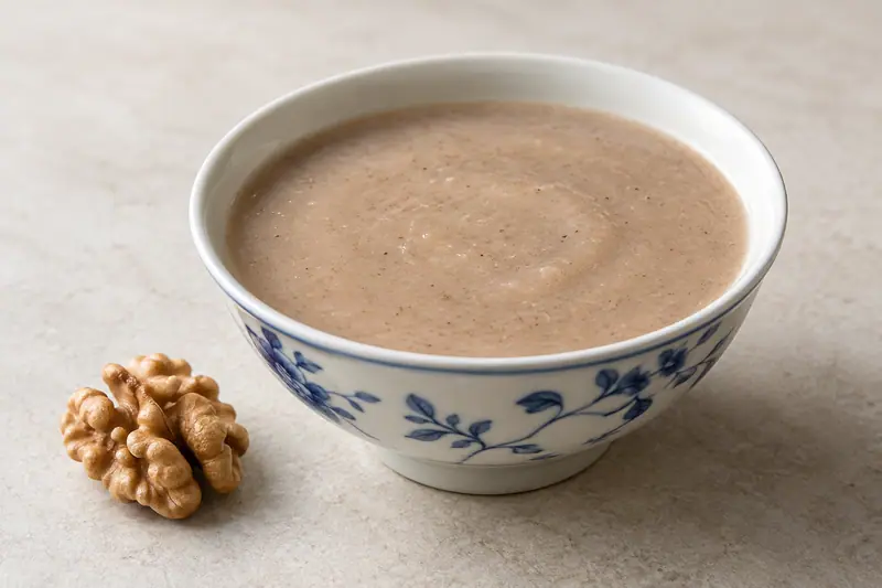 AI illustration: Silky warm walnut dessert cream