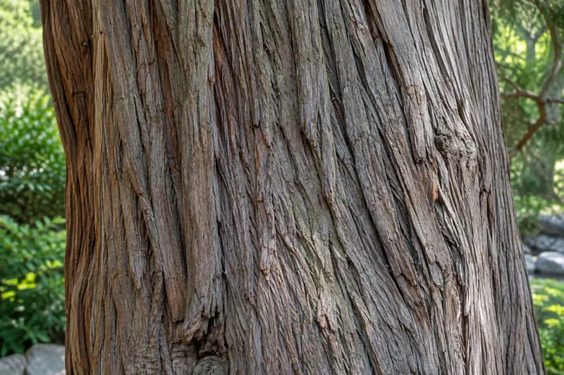 AI illustration: AI illustration: cypress bark; general category detail, not an actual photograph.