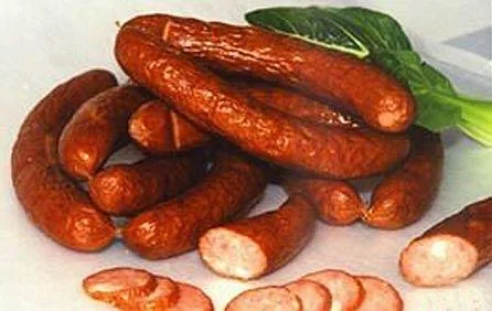 Photograph of Smoked red sausage (哈尔滨红肠).