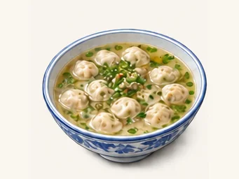 Chuchure lamb dumpling soup · 曲曲 · AI dish illustration
