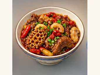 Lanxi beef offal · 兰溪牛杂 · AI dish illustration