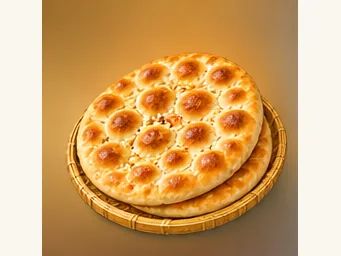 Yuncheng pebble-baked bread · 运城石子饼 · AI dish illustration