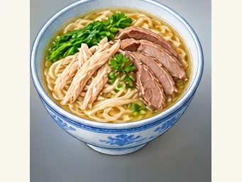 Weifang pressed noodles · 潍坊和乐 · AI dish illustration