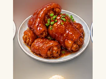 Beizhen braised pork trotters · 北镇猪蹄 · AI dish illustration
