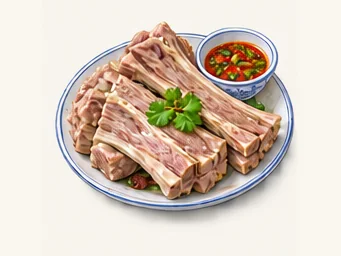 Dongxiang hand-served lamb · 东乡羊肉手抓 · AI dish illustration