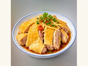 Jingyuan steamed chicken · 泾源蒸鸡 · AI dish illustration