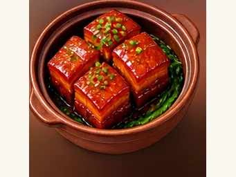 Huangzhou Dongpo pork · 黄州东坡肉 · AI dish illustration
