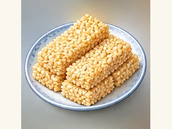 Fengcheng puffed-rice brittle · 丰城冻米糖 · AI dish illustration