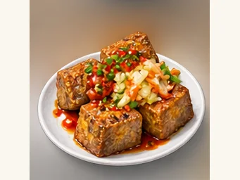 Stinky tofu · 臭豆腐 · AI dish illustration