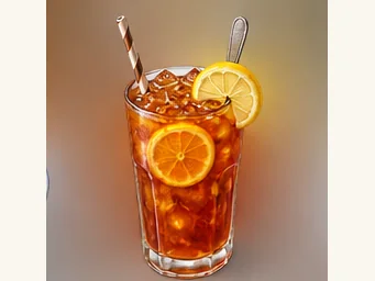 Hong Kong lemon tea · 港式柠檬茶 · AI dish illustration