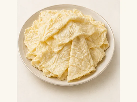 Mongolian milk skin · 蒙古奶皮子 · AI dish illustration