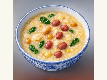 Anyang fermented-bean congee · 安阳粉浆饭 · AI dish illustration