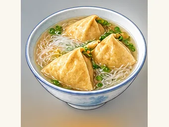 Huzhou tofu-skin parcels · 湖州千张包 · AI dish illustration