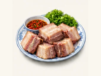 Yi chunky pork · 彝家乌金坨坨肉 · AI dish illustration