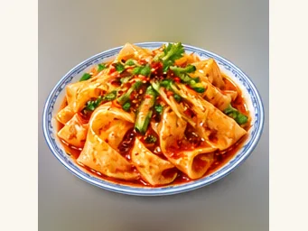 Dawukou cold wheat noodles · 大武口凉皮 · AI dish illustration