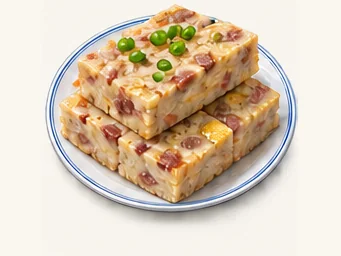 Dingxiang steamed pork-and-potato cake · 定襄蒸肉 · AI dish illustration