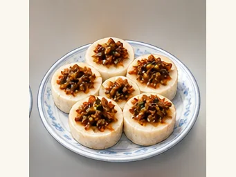 Chaozhou savory rice cups · 咸水粿 · AI dish illustration