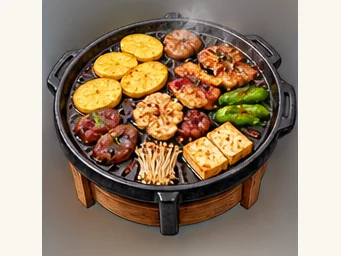Shuicheng griddle barbecue · 水城烙锅 · AI dish illustration