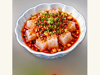 Luodai sorrowful jelly noodles · 伤心凉粉 · AI dish illustration