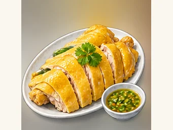 Hakka salt-baked chicken · 客家盐焗鸡 · AI dish illustration