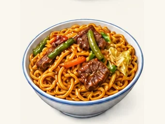 Hetao braised noodles · 河套焖面 · AI dish illustration