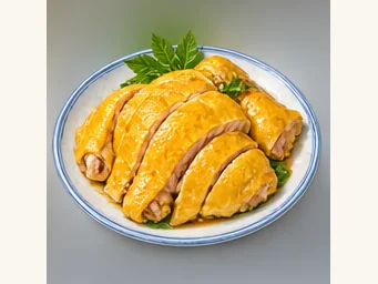 Yulin salt-baked chicken · 玉林盐焗鸡 · AI dish illustration