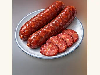 Laiwu sausage · 莱芜香肠 · AI dish illustration