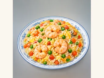 Yangzhou fried rice · 扬州炒饭 · AI dish illustration