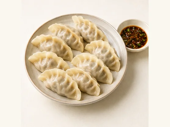 Xin'an hot-water dough dumplings · 新安烫面角 · AI dish illustration