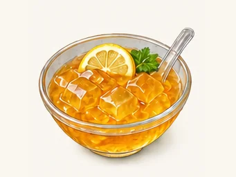 Aiyu jelly · 愛玉 · AI dish illustration