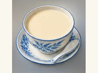 Wuzhou Bingquan soy milk · 梧州冰泉豆浆 · AI dish illustration
