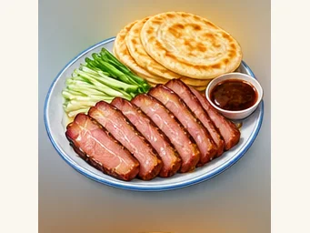 Siping smoked pork · 四平李连贵熏肉 · AI dish illustration