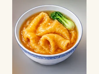 Slow-braised fish maw · 扒广肚 · AI dish illustration