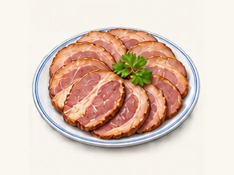 Nangong smoked meat roll · 南宫熏菜 · AI dish illustration