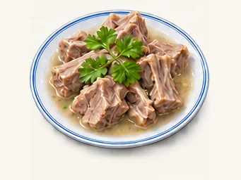 Youyu salt-simmered lamb · 右玉盐煎羊肉 · AI dish illustration
