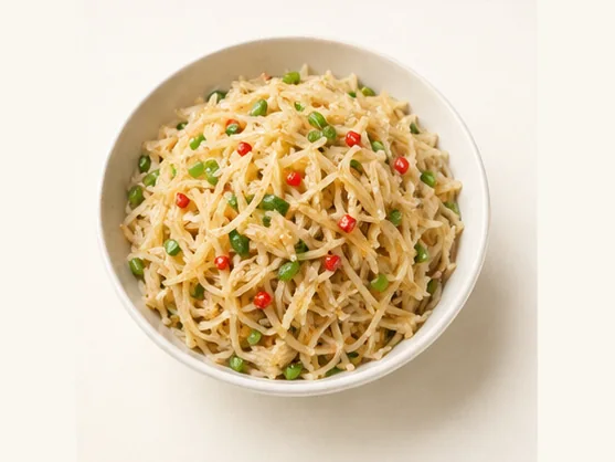 Northern Shaanxi grated potato grains · 陕北洋芋擦擦 · AI dish illustration