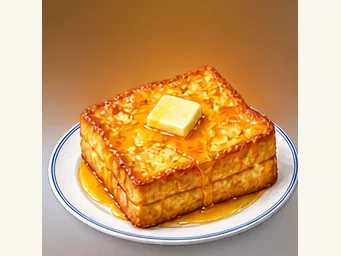 Hong Kong French toast · 港式西多士 · AI dish illustration
