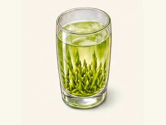 Emei Zhuyeqing green tea · 峨眉竹叶青 · AI dish illustration