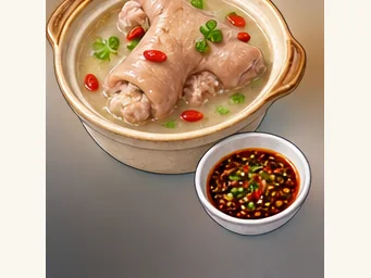 Angu pork trotter · 安谷蹄花 · AI dish illustration