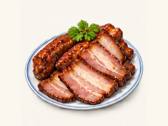 Chaigoubao smoked pork · 柴沟堡熏肉 · AI dish illustration