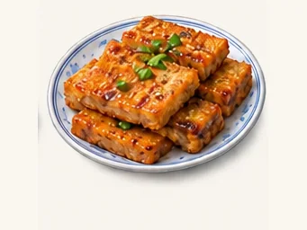 Fried beef-and-potato slices · 炸松肉 · AI dish illustration