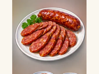 Zhongwang sausage · 中旺香肠 · AI dish illustration