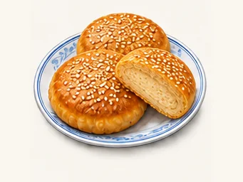 Taigu sweet cakes · 太谷饼 · AI dish illustration